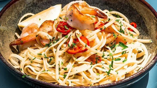 The Royal Oak’s prawn linguine. Picture: Supplied