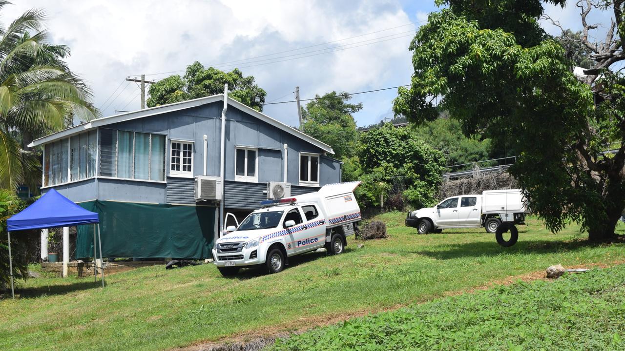 Jay Brogden crime scene at Mazlin Street property in Airlie Beach. Pic Georgia Simpson