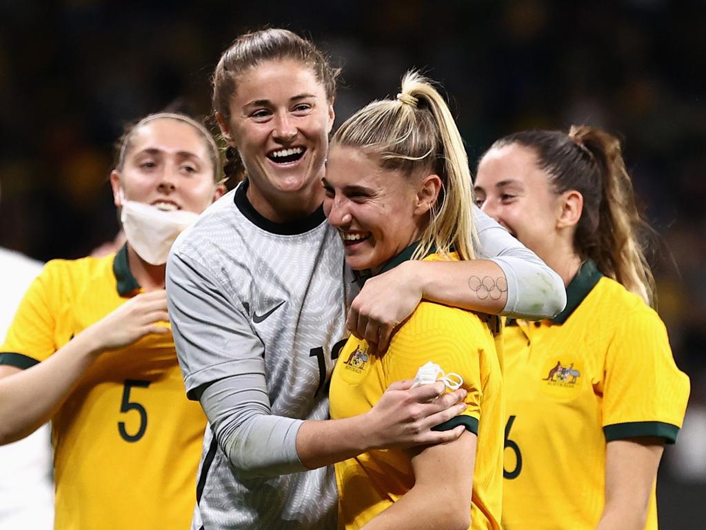 Teagan Micah is driven to reclaim her spot as the Matildas’ No.1 goalkeeper. Picture: Cameron Spencer/Getty Images