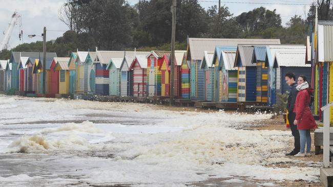 Wild, cold weather has lashed Victoria this spring. Picture: David Crosling