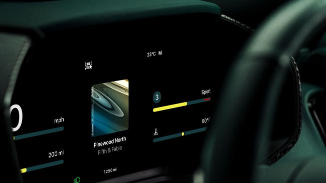 Aston Martin Apple CarPlay Ultra. Picture: Supplied