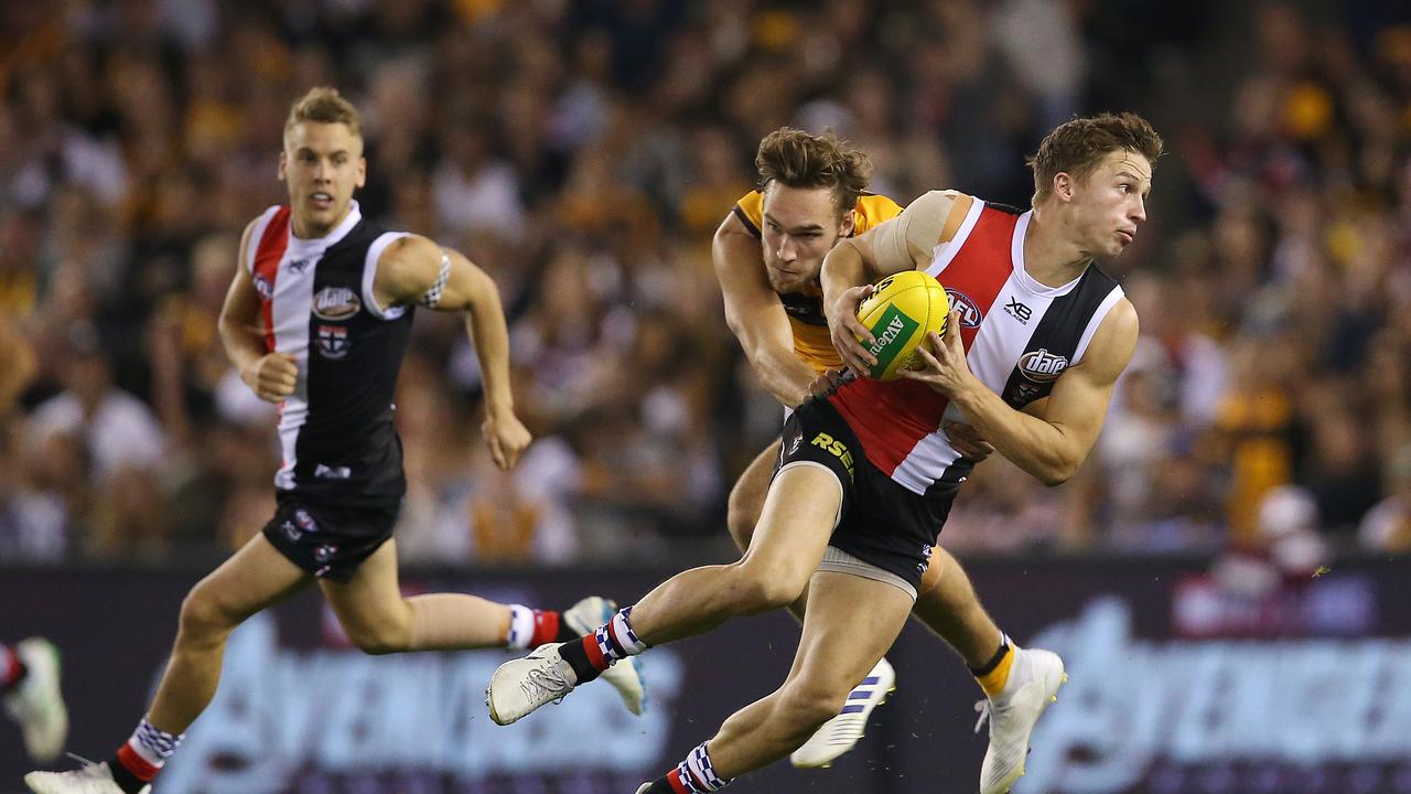 St Kilda and Hawthorn will play the first game of the Marsh Community Series. Photo: Michael Klein.