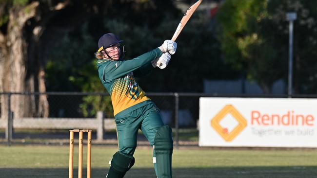 Thomson's Luke Wilcox hit a massive six against Alexander Thomson in Round 2 of the T20 competition. Picture: Wes Cusworth.