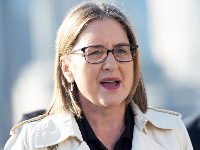 MELBOURNE AUSTRALIA - Newswire Photos MAY 6TH 2024 : Victorian Premier Jacinta Allan, makes an announcement in Docklands this morning. PICTURE : NCA Newswire / Nicki Connolly