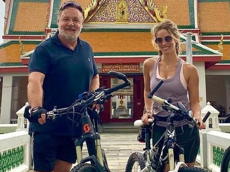 Russell Crowe and Britney Theriot in Bangkok. Picture: Instagram