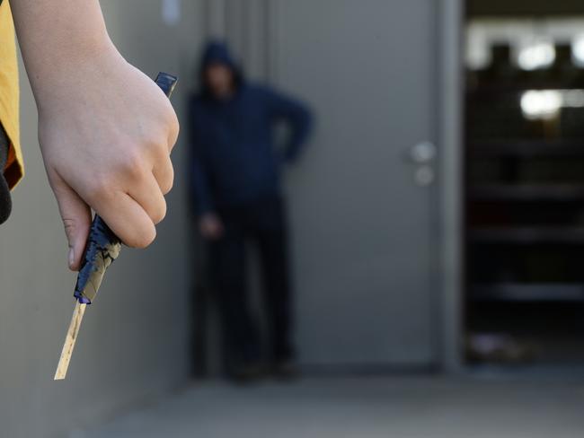 Set up photo to illustrate the stabbing of a man by pregnant woman.Photo: Rob Williams / The Queensland Times