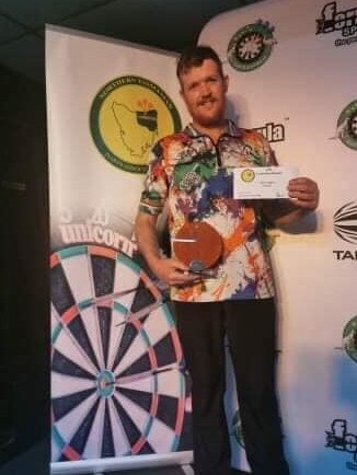 Rodney John Ramskill plays darts in statewide and national competitions. Picture: Facebook