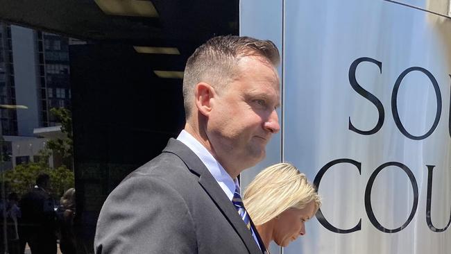 Sergeant Peter Venz outside court in Southport. Picture: Jacob Miley.