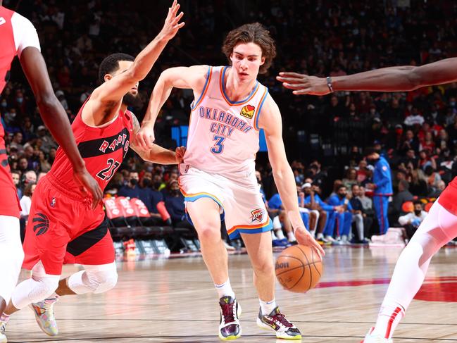 Josh Giddey was once again influential for the Thunder. Picture: Vaughn Ridley/NBAE via Getty Images