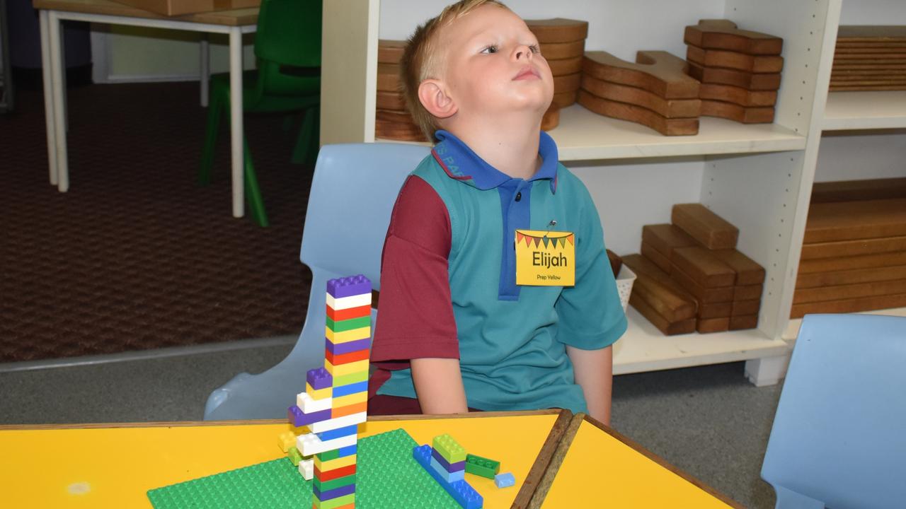 There was lots of fun to be had on the first day of prep in 2024 at Regents Park State School for Elijah. Picture: Jonathan O’Neill