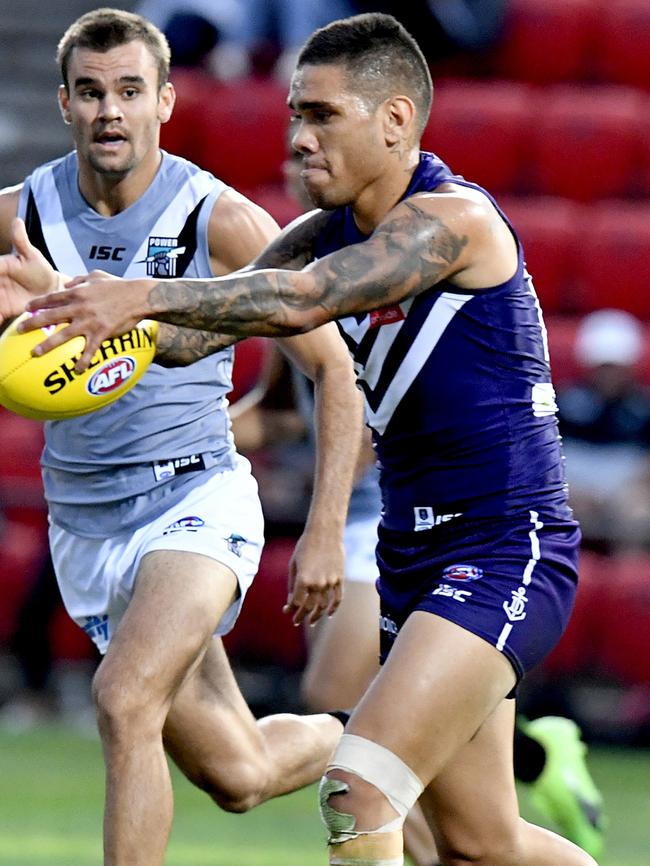 Michael Walters played in one of Fremantle’s two AFLX matches.