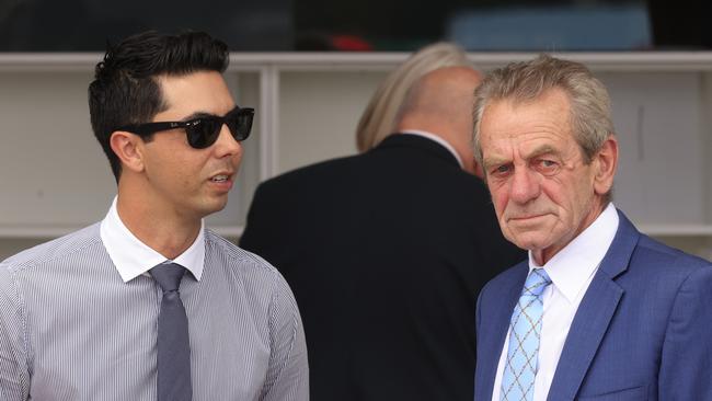 Trainers Gerald Ryan (right) and Sterling Alexiou have a good opinion of the progressive Just A Jedi. Picture: Getty Images