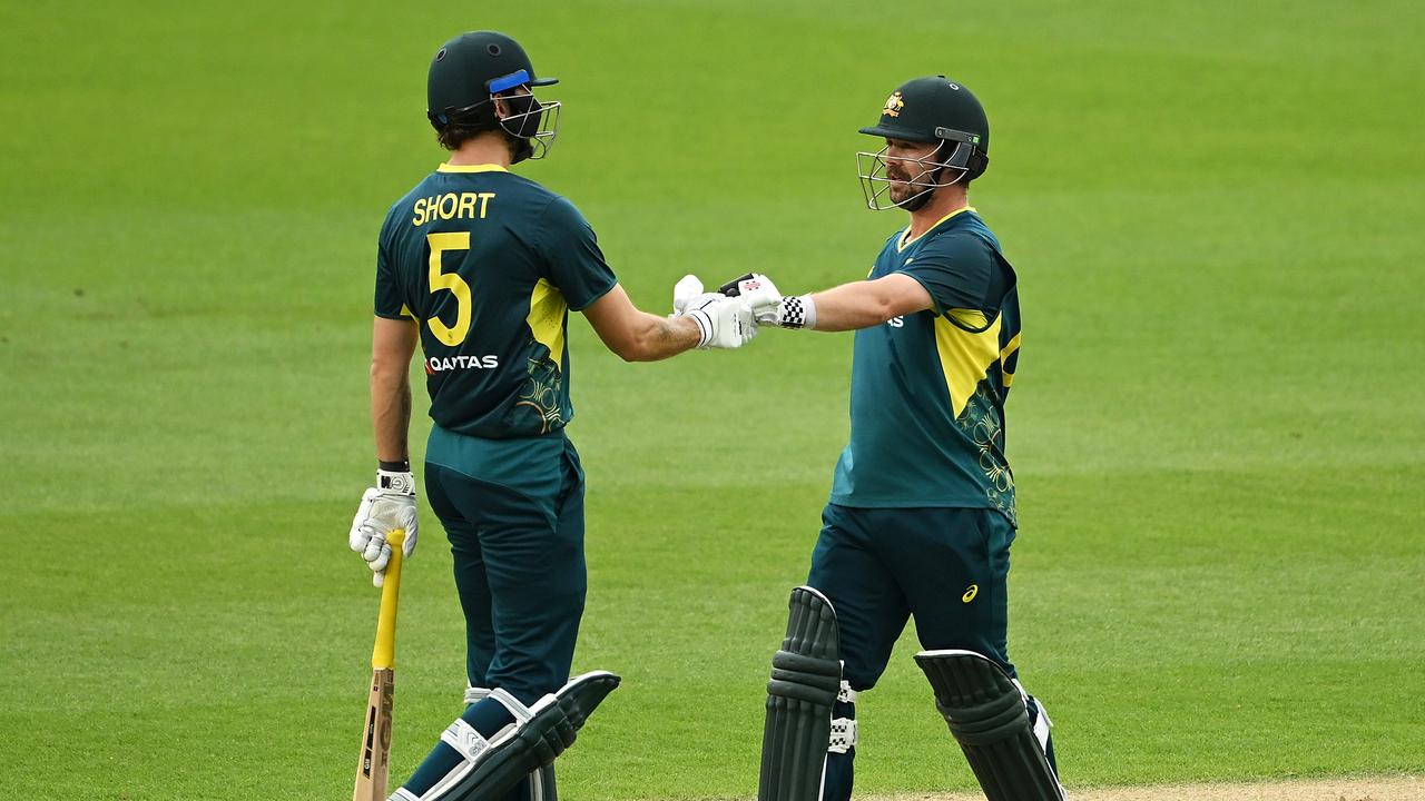 Travis Head’s absence will allow for Adelaide Strikers teammate Matt Short to take the reins at the top of the ODI order against Pakistan next week (Photo by Hannah Peters/Getty Images)