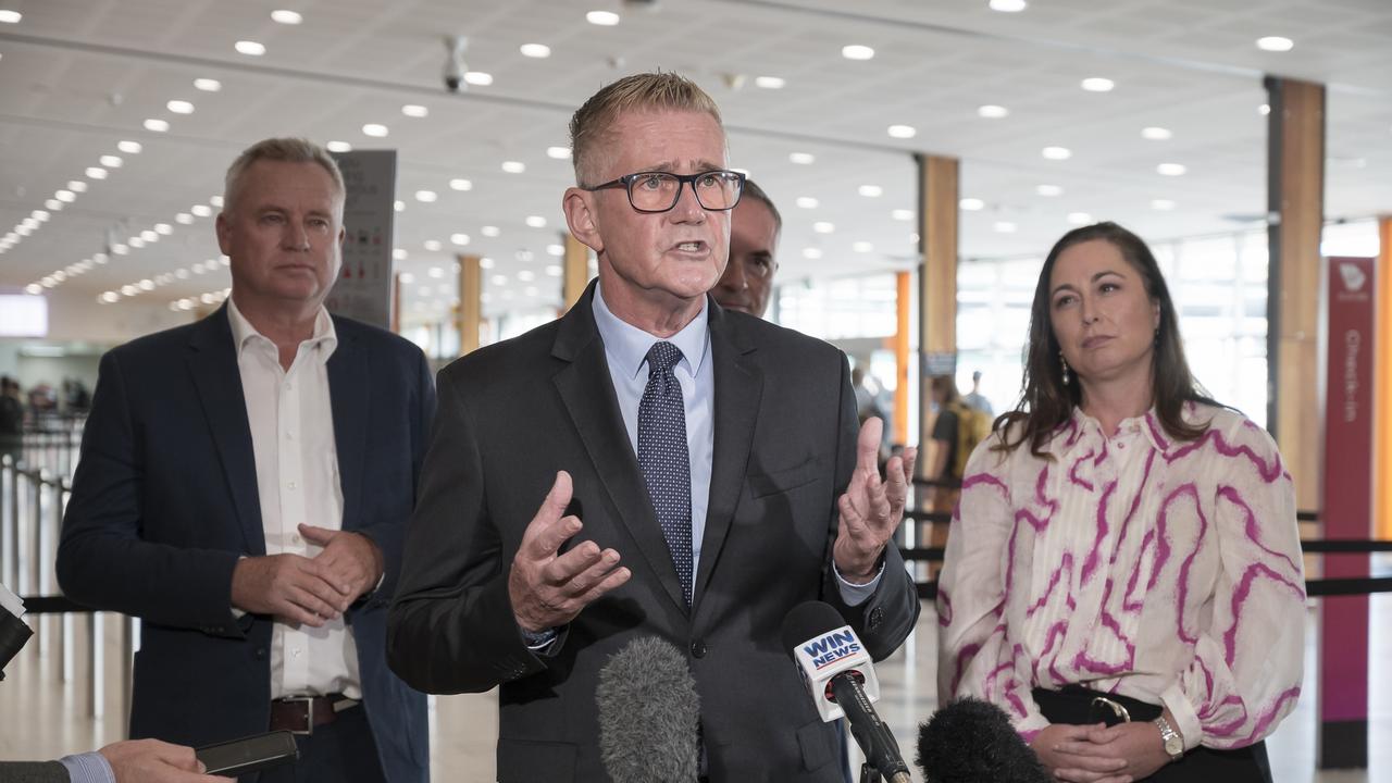 Shane O'Hare chief executive Officer of Launceston Airport, at the announcement of Aviation Attraction Fund at Hobart Airport. Picture: Caroline Tan