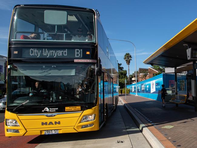 Generic Scene showing the B-line bus stop (city bound) at Spit Junction in Mosman on 28th March 2019. (AAP Image / Julian Andrews).