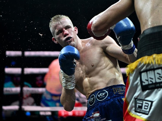Liam Wilson vs Youssef Dib. Picture: Scott Davis / Ace Boxing