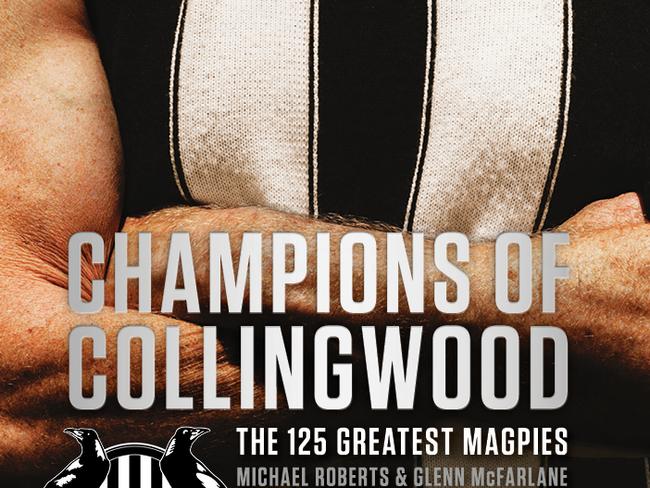 Nathan Buckley posed for this picture on the cover of a new Collingwood book.