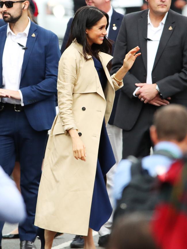 Teamed with a trench. Photo: Scott Barbour/Getty Images