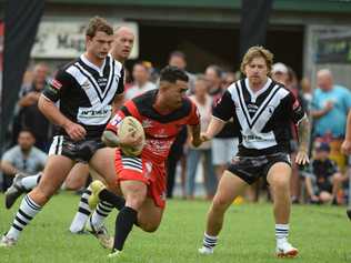 Action from the incredible 22-22 game between the Bellingen Valley Dorrigo Magpies and Australian Army Thunder in the annual Sgt Matthew Locke Charity Match. Picture: Sam Flanagan