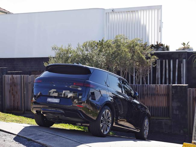 John Ibrahim’s car in the driveway of the house he owns. Picture: Sam Ruttyn