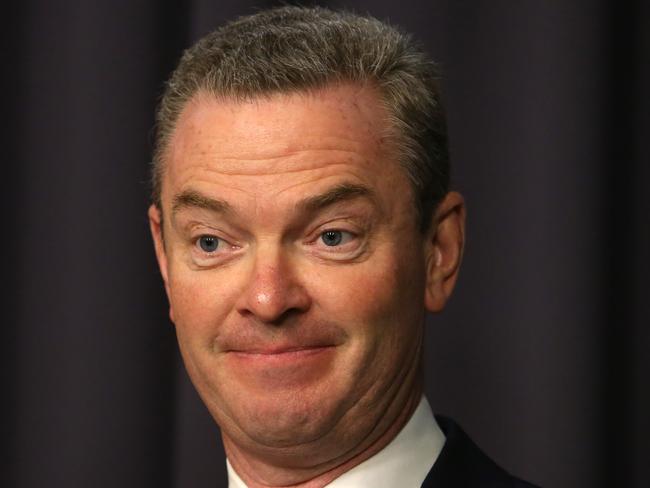 Minister for Industry, Innovation and Science Christopher Pyne and Assistant Minister for Science, Karen Andrews MP hold a press conference regarding the latest anti-dumping decision on imported steel, at Parliament House in Canberra.