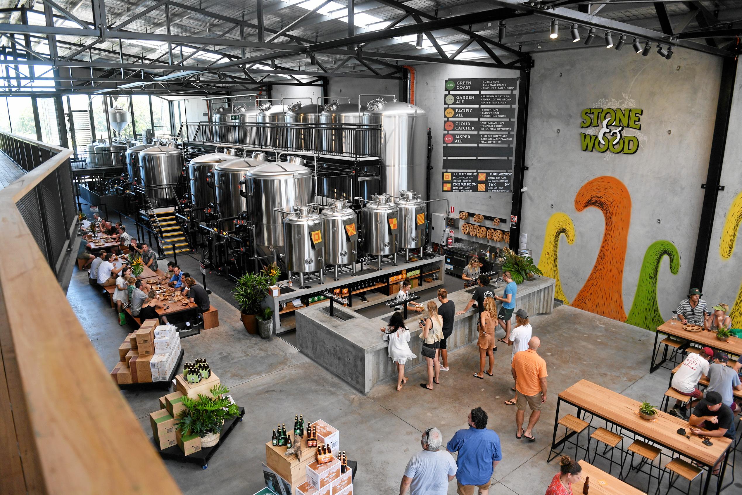 The Stone and Wood Brewery located at 100 Centennial Circuit in Byron Bay has been designed around the best possible customer experience.