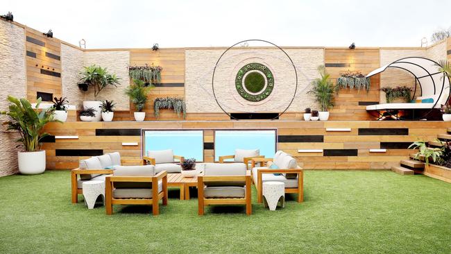 Big Brother garden and pool area.