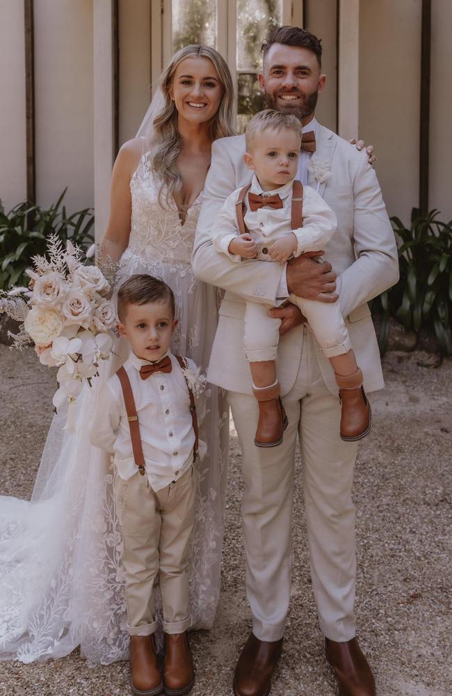 Wade and Britt Williams with their two sons.