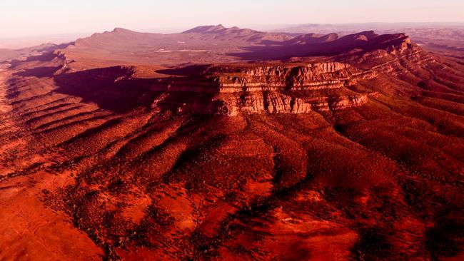 South Australia’s outback landscapes, such as Wilpena Pound, are attracting domestic tourists.