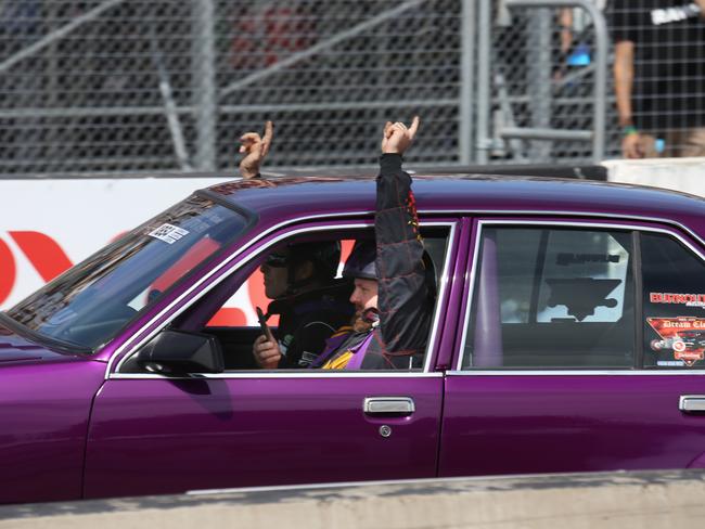 The Burnout competition at the festival. The annual Street Machine Summernats Car Festival began in Canberra with thousands of car enthusiasts expected to attend the event over the four days. Picture: Gary Ramage/ News Corp Australia