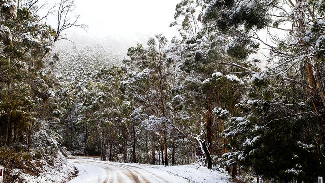 The Uxbridge Road a bit further up. Photo Megan Jackson DVG Snow Hobart