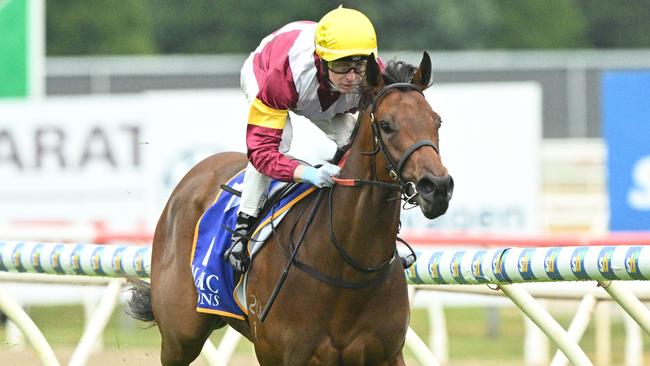 Harry Coffey and Arabian Summer when scoring the Magic Millions Ballarat 2yo Classic. Picture: Getty Images