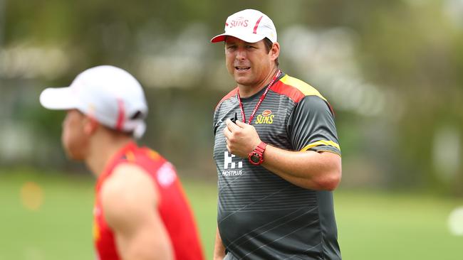 Stuart Dew’s training techniques are a winner with the players even if not all the songs are to their liking. Photo: Chris Hyde/Getty Images