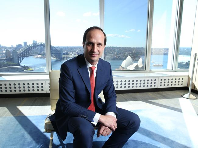 13/08/2020. AMP CEO Francesco De Ferrari, photographed at their offices in Sydney on profit results day. Britta Campion / The Australian