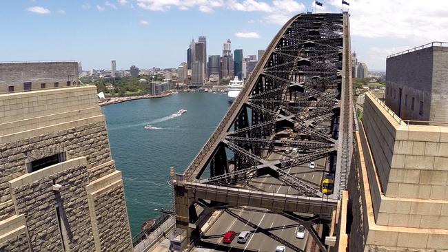 A new anti-drone system will be installed on the Harbour Bridge due to the number of drones that smash into it, the train tracks and the road. Picture: Supplied