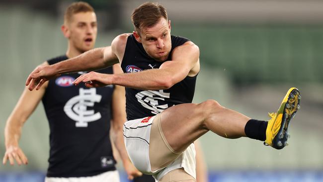 Sam Docherty is the top-ranked defender in the AFL after four rounds.