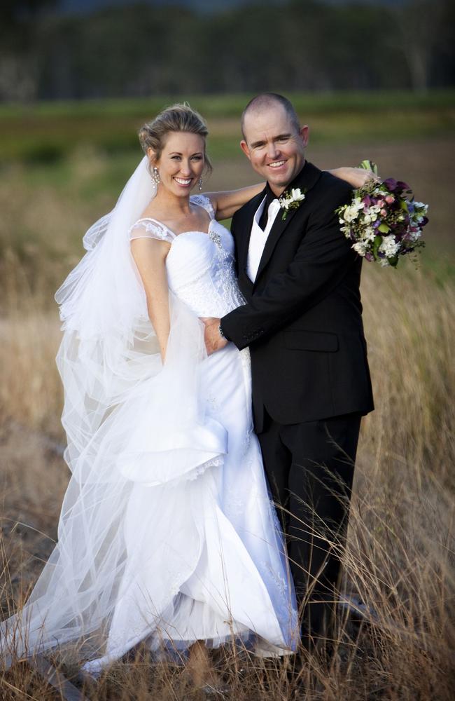 Katie Blowers and Daniel Toney after their wedding at St Patrick's Catholic Church, Gympie.