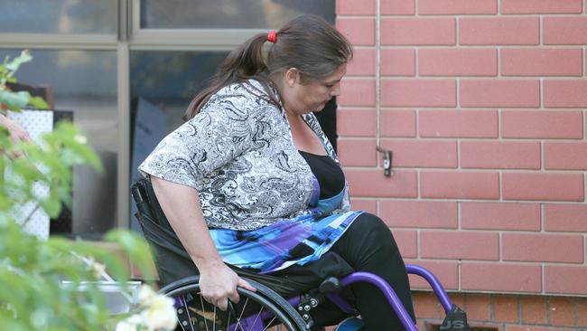 Hazel Passmore outside Wakefield St Police Station on Friday. Picture: STEPHEN LAFFER