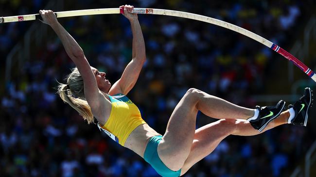 RIO DE JANEIRO, BRAZIL — AUGUST 16: Alana Boyd of Australia competes during the Women's Pole Vault Qualifying Round — Group A on Day 11 of the Rio 2016 Olympic Games at the Olympic Stadium on August 16, 2016 in Rio de Janeiro, Brazil. (Photo by Ian Walton/Getty Images)