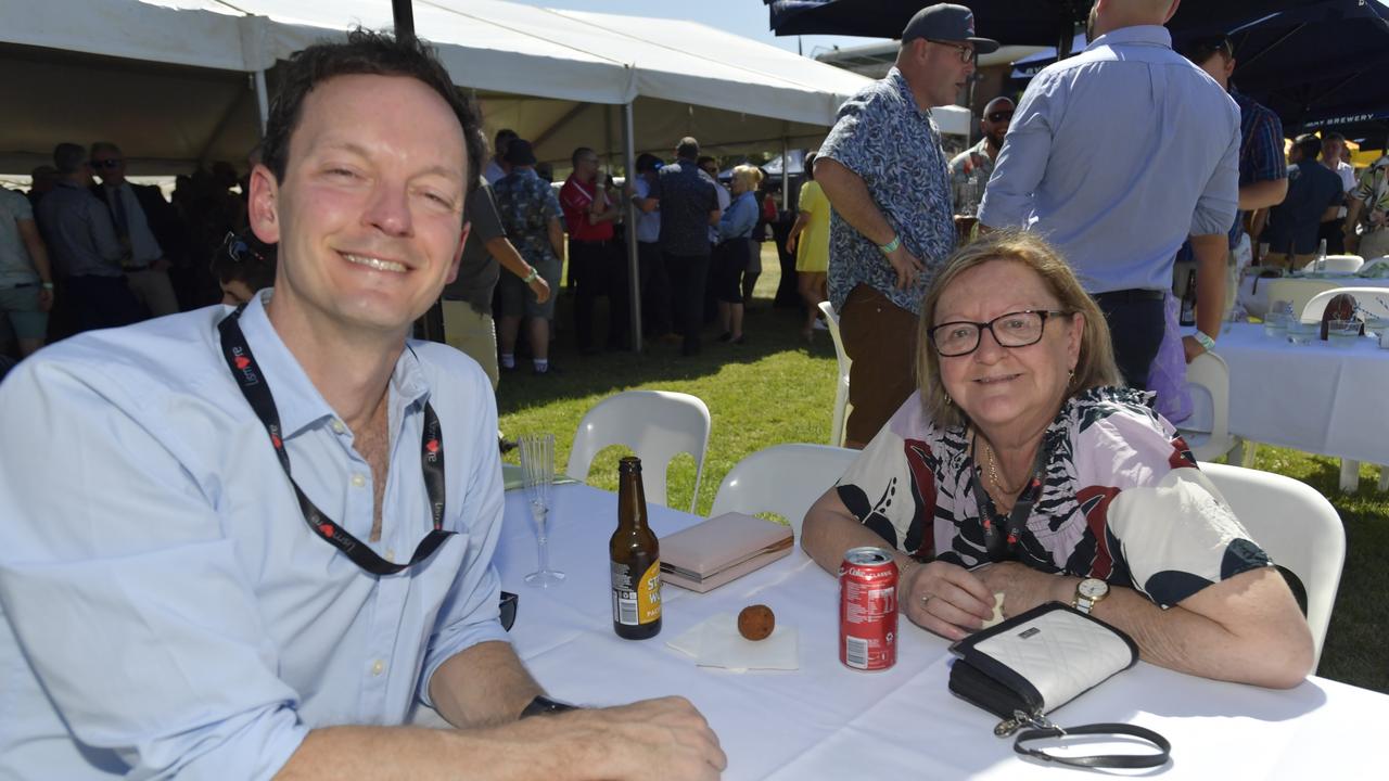 Dave and Rita Graham enjoying a catch-up at the Lismore Cup on Thursday.