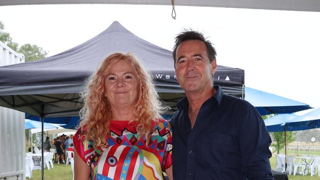 Peter Taylor and Jenny Delaforce attend the Mansfield Cup races. Picture: Brendan Beckett