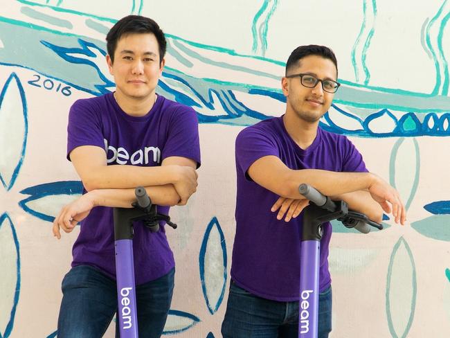 The e-scooter startup’s two founders, CEO Alan Jiang and CTO Deb Gangopadhyay