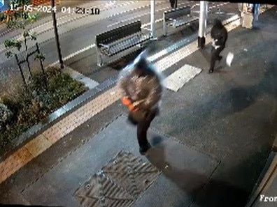 Footage reveals people running from Ben Carroll’s office. Picture: Supplied