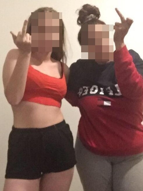 The 16-year-old girl, right, was released on home detention bail last month. Picture: Supplied via NCA NewsWire