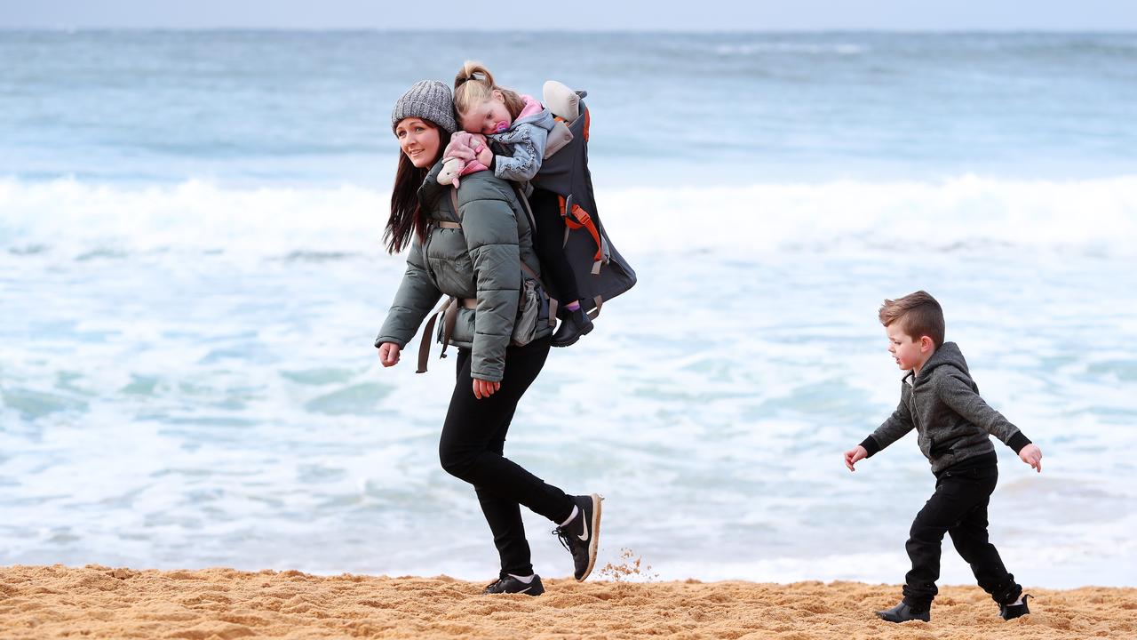 The annual 5 Lands walk from MacMasters Beach Saturday 22nd June 2019 Anita, Edee and Will Prehn. Picture: Sue Graham