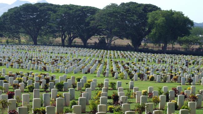 SA WEEKEND . THE FALLEN: Bomana War Cemetery outside Port Moresby in Papua New Guinea, where the remains of the Australian soldiers who fell on the Kokoda Track are buried. Picture: Vincent Ross