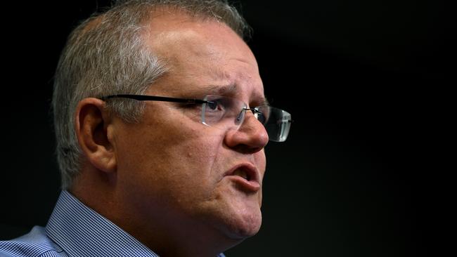 Prime Minister Scott Morrison fronted the media in Sydney today amid growing criticism of his handling of the bushfire crisis. Picture: AAP