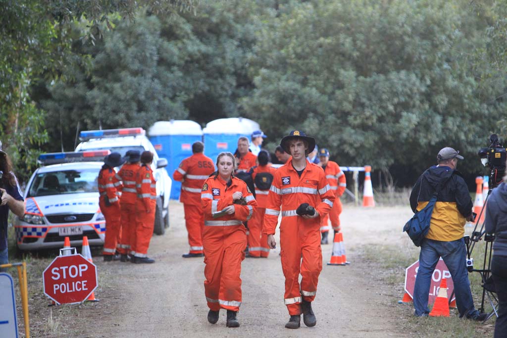 Search for Daniel Morcombe at Kings Road, Glasshouse Mountains. Photos: Jason Dougherty