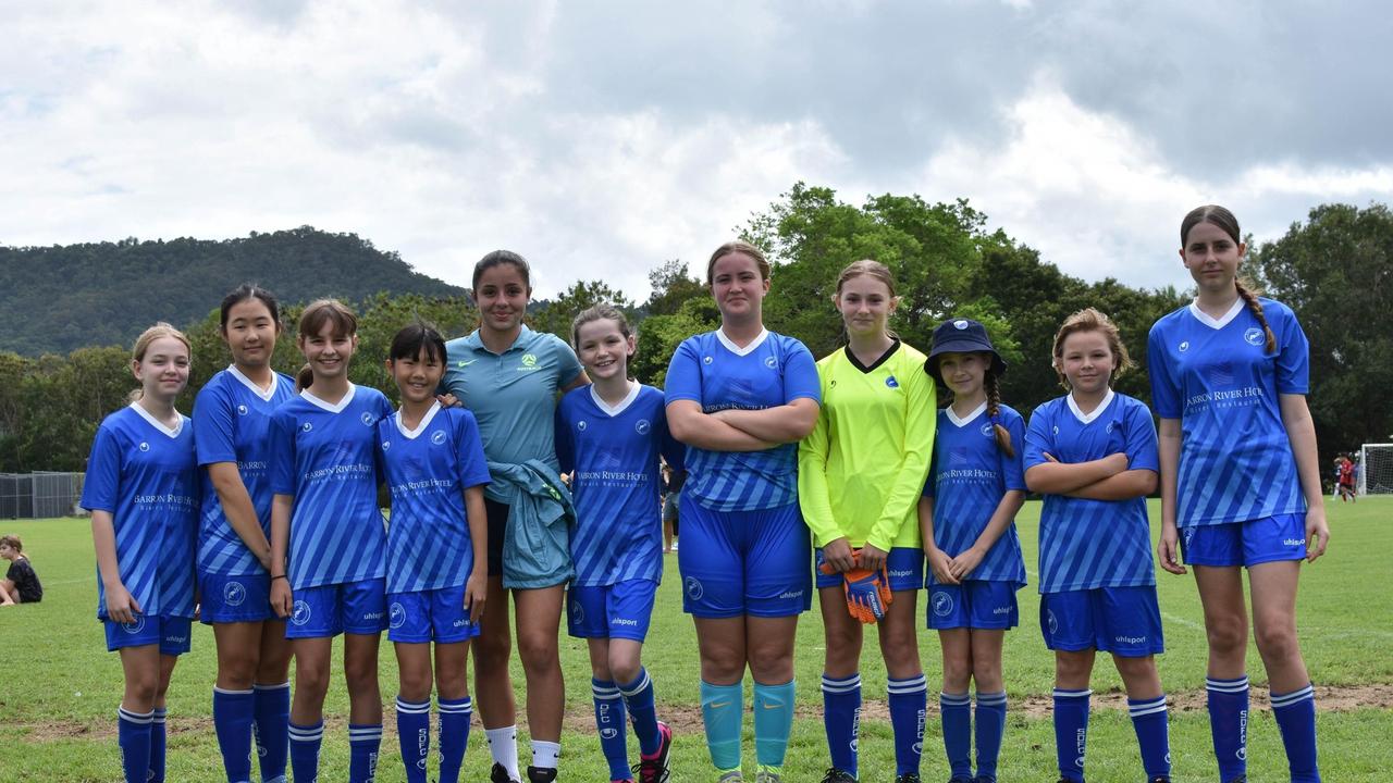 Members of the Junior Matildas made a special appearance at Endeavour Park, spending time coaching and working with junior players.