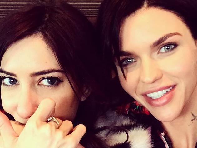 A picture appearing on the official Instagram page of Australian actor Ruby Rose showing her with one half of the Veronica's Jessica Origliasso. Source: INSTAGRAM @rubyrose
